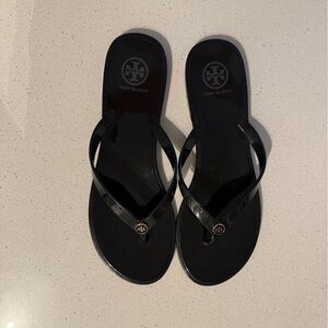 Tory Burch Glossy Black Sandals size 9